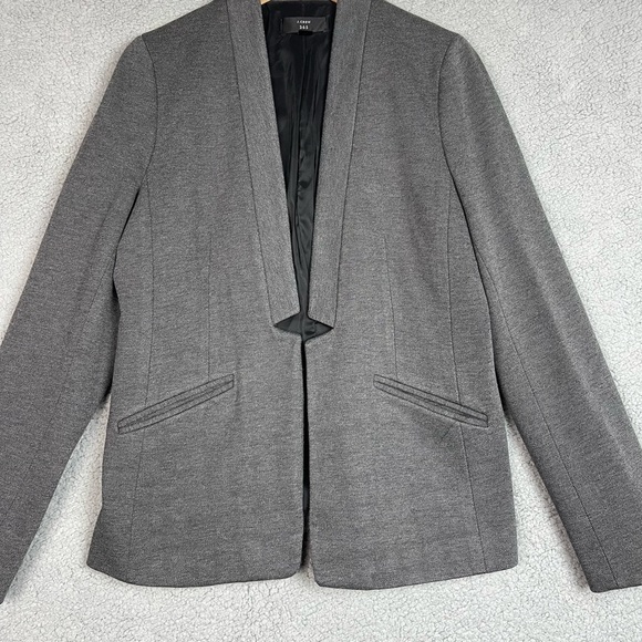 J. Crew Womens Going Out Blazer Sz 10 Stretch Twill Gray Minimalist Office Slim - Picture 3 of 4